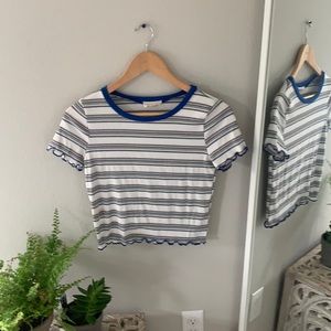 Cropped striped 70’s vibes Tee